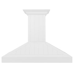 ZLINE 48 in. Wooden Wall Mount Range Hood in Shiplap Bright White Finish - KPWW-48 - The Home Selection