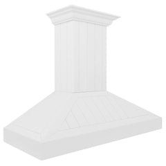 ZLINE 48 in. Wooden Wall Mount Range Hood in Shiplap Bright White Finish - KPWW-48 - The Home Selection