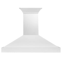 ZLINE 48 in. Wooden Wall Mount Range Hood in Smooth Bright White Finish - KBWW-48 - The Home Selection