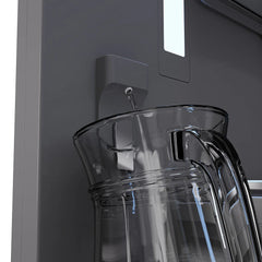 ZLINE Autograph Edition 60 in. 32.2 cu. ft. French Door Built-In Bottom Freezer Refrigerator with Water Dispenser and Ice Maker in Black Stainless Steel with Graphite Gray Interior Helix Handles- GRBIVZ-BS60K