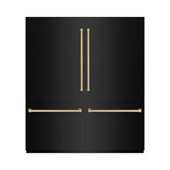 ZLINE  72 in. 39.6 cu. ft. French Door Built-In Bottom Freezer Refrigerator with Water Dispensers and Ice Makers - RBIT