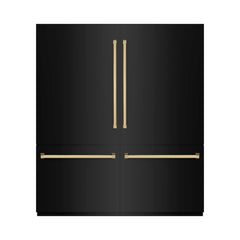 ZLINE  72 in. 39.6 cu. ft. French Door Built-In Bottom Freezer Refrigerator with Water Dispensers and Ice Makers - RBIT
