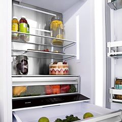 ZLINE 30 in. 16.1 cu. ft. Built-In Bottom Freezer Refrigerator with Water Dispenser and Ice Maker in Black - RBIV