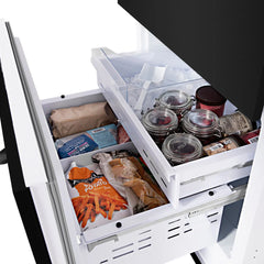 ZLINE 30 in. 16.1 cu. ft. Built-In Bottom Freezer Refrigerator with Water Dispenser and Ice Maker in Black - RBIV