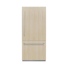ZLINE 36 in. 19.8 cu. ft. Panel Ready Built-In Bottom Freezer Refrigerator with Water Dispenser and Ice Maker with Graphite Gray Interior - GRBIT-36