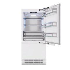 ZLINE 36 in. 19.8 cu. ft. Panel Ready Built-In Bottom Freezer Refrigerator with Water Dispenser and Ice Maker - RBIT-36