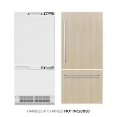 ZLINE 36 in. 19.8 cu. ft. Panel Ready Built-In Bottom Freezer Refrigerator with Water Dispenser and Ice Maker - RBIT-36