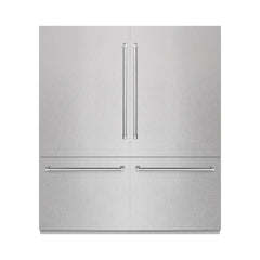 ZLINE 72 in. 39.6 cu. ft. French Door Built-In Bottom Freezer Refrigerator with Water Dispensers and Ice Makers  - RBIT