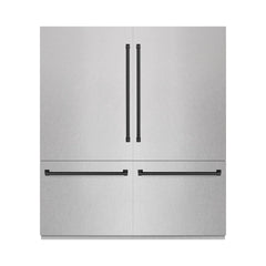 ZLINE 72 in. 39.6 cu. ft. French Door Built-In Bottom Freezer Refrigerator with Water Dispensers and Ice Makers  - RBIT