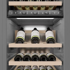 ZLINE 18 in. 9.0 cu. ft. Triple Zone 68 Bottle Left Hinge Column Wine Cooler in Stainless Steel - RCWVL-304-18 - The Home Selection
