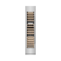 ZLINE 18 in. 9.0 cu. ft. Triple Zone 68 Bottle Left Hinge Column Wine Cooler in Stainless Steel - RCWVL-304-18 - The Home Selection