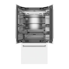 ZLINE 36 in. 19.6 cu. ft. French Door Built-In Bottom Freezer Refrigerator with Water Dispenser and Ice Maker in White Matte - SRBIV