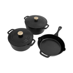 ZLINE 5-Piece Enameled Cast Iron Cookware Set in Black Matte - CWSETS-BLM-5 - The Home Selection
