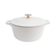 ZLINE 5-Piece Enameled Cast Iron Cookware Set in White Matte - CWSETS-WM-5 - The Home Selection
