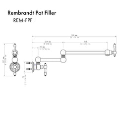 ZLINE Autograph Edition Rembrandt Pot Filler in Champagne Bronze - REM-FPF-CB