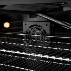ZLINE 48 in. 6.7 cu. ft. Classic Double Oven Gas Range in Black Stainless Steel with 8 Brass Burners - CGRB-BR-48