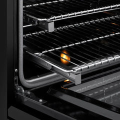 ZLINE Autograph Edition 48 in. 6.7 cu. ft. Classic Dual Fuel Range with 8 Burner DuoPro™ Cooktop and Dual Ovens in Black Stainless Steel and Champagne Bronze Accents - PCDRBZ-48-CB - The Home Selection