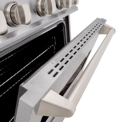 ZLINE 30 in. 4.2 cu. ft. Classic Gas Range with 4 Burner Cooktop and Convection Gas Oven in Satin Stainless Steel - CGRS-30
