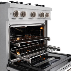 ZLINE 30 in. 4.2 cu. ft. Classic Gas Range with 4 Burner Cooktop and Convection Gas Oven in Satin Stainless Steel - CGRS-30
