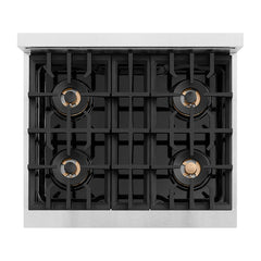 ZLINE 30 in. Classic Gas Rangetop with 4 Burner DuoPro™ Cooktop in Satin Stainless Steel - PCRTS-30