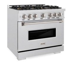 ZLINE 36 in. 5.2 cu. ft. Classic Dual Fuel Range with 6 Burner DuoPro™ Cooktop and Electric Convection Oven in Satin Stainless Steel - PCDRS-36
