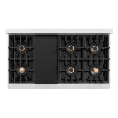 ZLINE 48 in. 6.7 cu. ft. Classic Gas Range with 8 Burner DuoPro™ Cooktop and Dual Ovens in Satin Stainless Steel - PCGRS-48