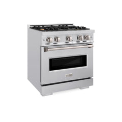 ZLINE 30 in. 4.2 cu. ft. Classic Dual Fuel Range with Gas Cooktop and Electric Convection Oven in Stainless Steel with 4