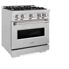 ZLINE 30 in. 4.2 cu. ft. Classic Dual Fuel Range with 4 Burner Gas Cooktop and Electric Convection Oven in Stainless Steel - CDR30