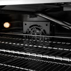 ZLINE 36 in. 5.2 cu. ft. Classic Gas Range with Convection Gas Oven in Stainless Steel with 6 Brass Burners - CGR-BR-36