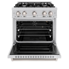 ZLINE 30 in. 4.2 cu. ft. Classic Gas Range with 4 Burner Cooktop and Convection Gas Oven in Stainless Steel - CGR30