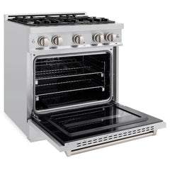 ZLINE 30 in. 4.2 cu. ft. Classic Gas Range with 4 Burner Cooktop and Convection Gas Oven in Stainless Steel - CGR30