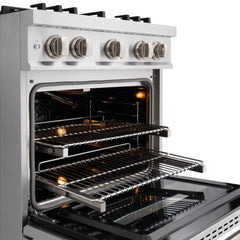 ZLINE 30 in. 4.2 cu. ft. Classic Gas Range with 4 Burner Cooktop and Convection Gas Oven in Stainless Steel - CGR30