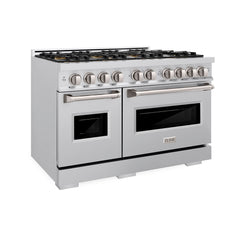 ZLINE 48 in. 6.7 cu. ft. Classic Dual Fuel Range with 8 Burner DuoPro™ Cooktop and Dual Ovens in Stainless Steel - PCDR48
