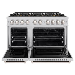 ZLINE 48 in. 6.7 cu. ft. Classic Dual Fuel Range with 8 Burner DuoPro™ Cooktop and Dual Ovens in Stainless Steel - PCDR48