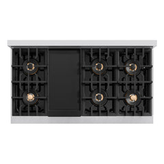 ZLINE 48 in. 6.7 cu. ft. Classic Dual Fuel Range with 8 Burner DuoPro™ Cooktop and Dual Ovens in Stainless Steel - PCDR48