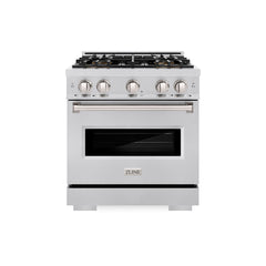 ZLINE 30 in. 4.2 cu. ft. Classic Gas Range with 4 Burner DuoPro™ Cooktop and Convection Gas Oven in Stainless Steel - PCGR30