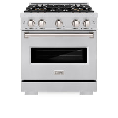ZLINE 30 in. 4.2 cu. ft. Classic Gas Range with 4 Burner DuoPro™ Cooktop and Convection Gas Oven in Stainless Steel - PCGR30