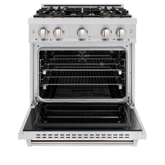 ZLINE 30 in. 4.2 cu. ft. Classic Gas Range with 4 Burner DuoPro™ Cooktop and Convection Gas Oven in Stainless Steel - PCGR30