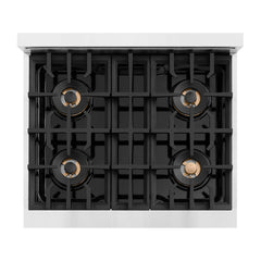 ZLINE 30 in. 4.2 cu. ft. Classic Gas Range with 4 Burner DuoPro™ Cooktop and Convection Gas Oven in Stainless Steel - PCGR30