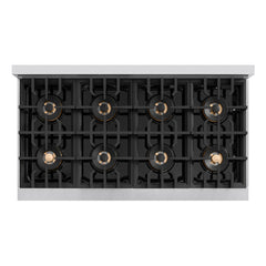 ZLINE 48 in. 6.7 cu. ft. Classic Gas Range with 8 Burner DuoPro™ Cooktop and Dual Ovens in Stainless Steel - PCGR48