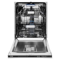 ZLINE Autograph Edition 24" 3rd Rack Top Control Tall Tub Dishwasher in White Matte with Accent Handle, 51dBa - DWVZ-WM-24