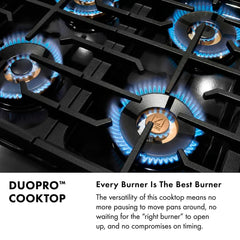 ZLINE 48 in. 6.7 cu. ft. Classic Gas Range with 8 Burner DuoPro™ Cooktop and Dual Ovens in Black Stainless Steel - PCGRB-48