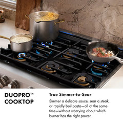 ZLINE 36 in. 5.2 cu. ft. Paramount Gas Range with 6 Burner DuoPro™ Cooktop and Convection Gas Oven in Satin Stainless Steel - PSGRS-36