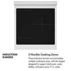 ZLINE Autograph Edition 24 in. 3.2 cu. ft. Paramount Induction Range with 3 Element Cooktop and Electric Convection Oven - SINR