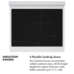 ZLINE 30 in. 4.2 cu. ft. Paramount Induction Range with 4 Element Cooktop and Electric Convection Oven in Black Stainless Steel - SINRB-30