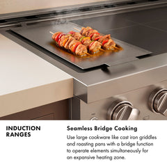 ZLINE 30 in. 4.2 cu. ft. Paramount Induction Range with 4 Element Cooktop and Electric Convection Oven in Black Stainless Steel - SINRB-30