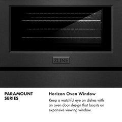 ZLINE 36 in. 5.2 cu. ft. Paramount Gas Range with 6 Burner Cooktop and Convection Gas Oven in Black Satin Stainless Steel - SGRBS-36