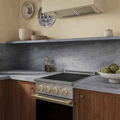 ZLINE 24 In. Marino Autograph Induction Range in Stainless Steel with Champagne Bronze Accents - MINRZ-24-CB