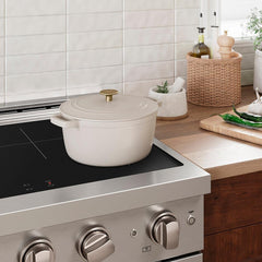 ZLINE 5-Piece Enameled Cast Iron Cookware Set in White Matte - CWSETS-WM-5 - The Home Selection