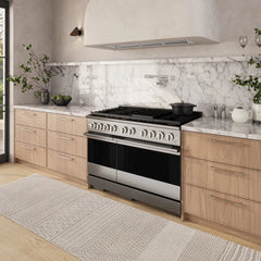 ZLINE 48 in. 6.7 cu. ft. Marino Double Oven Gas Range in Stainless Steel with 8 Brass Burners - MGR-BR-48